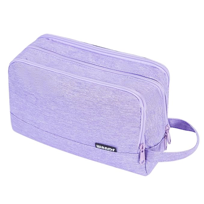 Toiletry Bag for Men Hanging Dopp Kit Water Resistant Shaving Bag Small Toiletry Bag for Traveling (Denim Pure Purple)