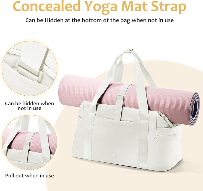 Gym Bag Womens,Travel Duffel Carry on Bag Sport Tote Bag Weekend Overnight Bag