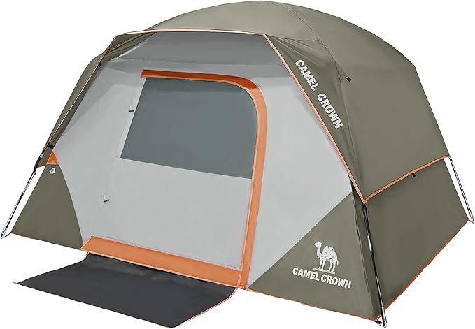 CAMEL CROWN Tents for Camping 4/8 Person Waterproof Quick Setup Folding Outdoor Backpacking Tents 4 People Family Hiking