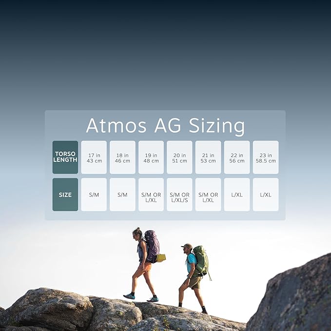 Osprey Atmos AG 65L Men's Backpacking Backpack, Venturi Blue, S/M