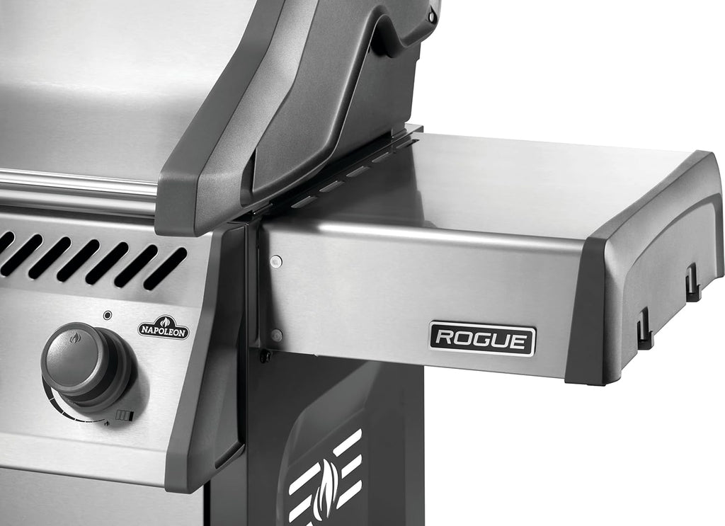 Napoleon Rogue 525 Propane Gas Grill with Range Side Burner, Stainless Steel, Durable 5-Burner Grilling Experience