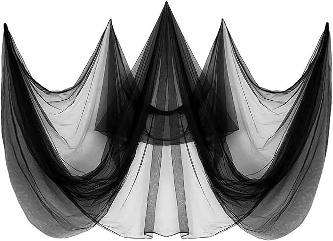 2 Pcs Mosquito Nettings,10 x 13Ft Fly Insect Bird Net Garden Mesh Screen Barrier,Mosquito Mesh Screen for Patio,Balcony,Camping,Umbrella,Protecting Vegetables Fruit Tree Plants(Black)