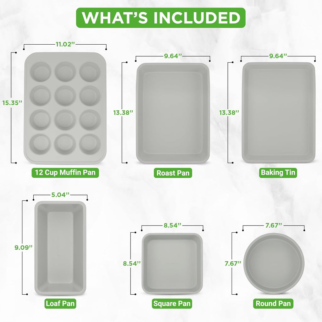 NutriChef 20-Piece Non-Stick Bakeware and Cookware Set - Utensils Including Pots and Baking Pans Made with Durable Aluminum, Tempered Glass Lids, Heat-Resistant Utensils, Easy-Clean Design (White)