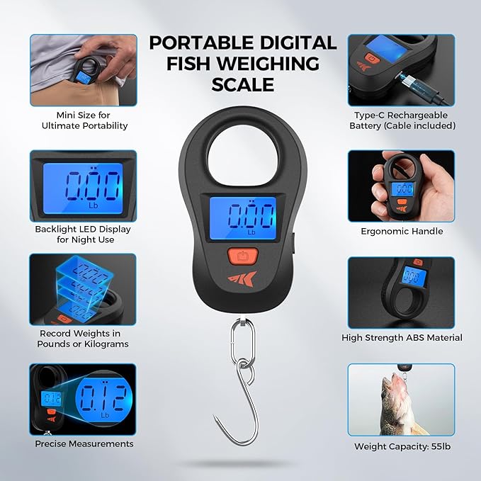 KastKing Everyday Essential Fishing Backpack & Tool Set, Fishing Sling Tackle Bag & 3500-Tackle Box Waterproof, Fishing Scale, 7" Fishing Pliers, Lip Gripper-Fishing Gear and Fishing Gift for Men