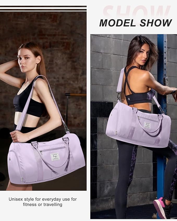 Gym Bag Womens,Travel Duffel Carry on Bag Sport Tote Bag Weekend Overnight Bag