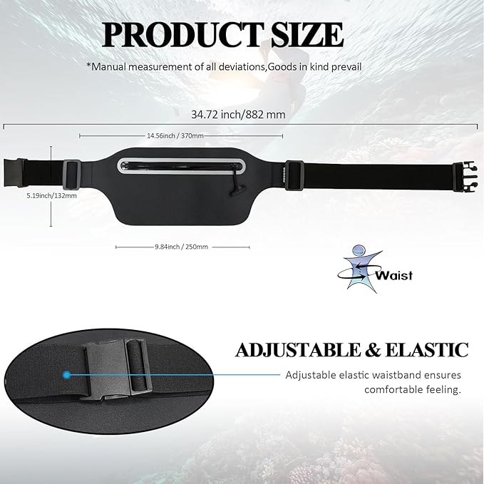 Dry Bags Waterproof Fanny Pack Women for Swimming Kayaking Men Kids Snorkeling Boating Beach Pool Water Sports Travel Cell Phone, Slim Running Belt Bag,Small Waist Bag Pouch Hiking Waist Pack