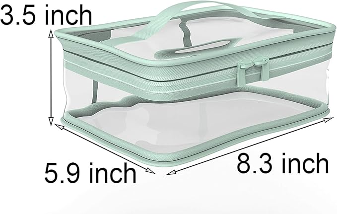 Makeup Bag Zipper Waterproof Portable Travel Storage Pouch 2 Pcs