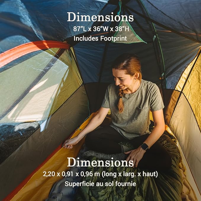 Coleman PEAK1 Premium Backpacking Tent, Waterproof Fabric with 2,000mm Waterhead Rating can Withstand Winds up to 45 MPH; Wide Door, Star View Window, & Footprint Included, 1/2/3/4/6 Person Tent