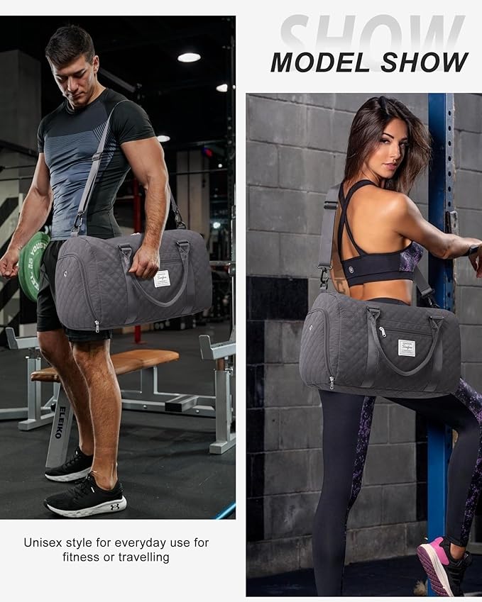 Gym Bag Womens,Travel Duffel Carry on Bag Sport Tote Bag Weekend Overnight Bag