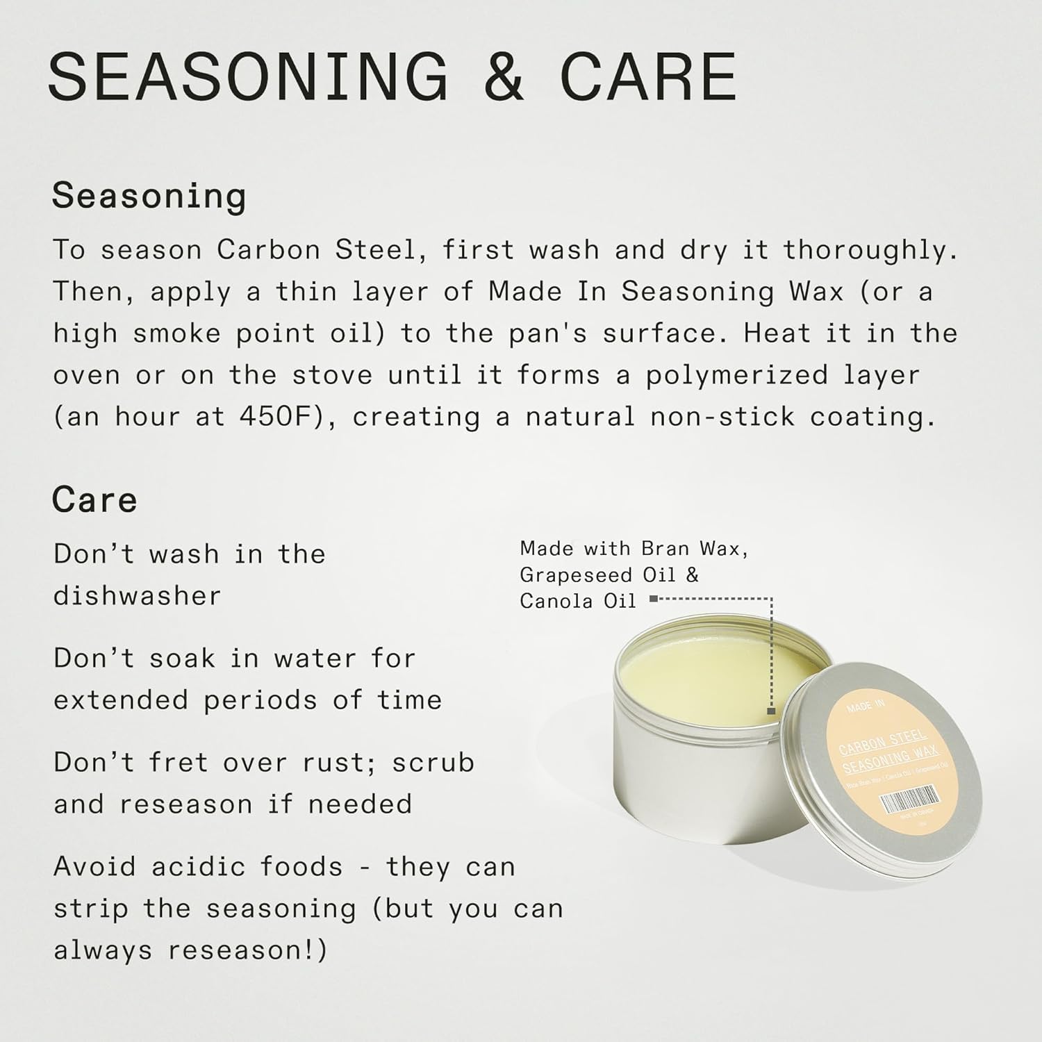 Made In Cookware - Seasoned 10" Blue Carbon Steel Frying Pan - (Like Cast Iron, but Better) - Professional Cookware - Crafted in Sweden - Induction Compatible