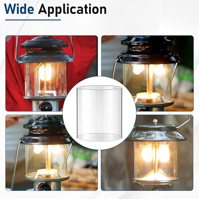 10 Pcs Propane Lantern Mantles with Lantern Globe Replacement Glass - Glass Globe Compatible with Coleman Fueled Lanterns, Propane Lantern Mantles Replacement Suitable for Outdoor Camping Lantern