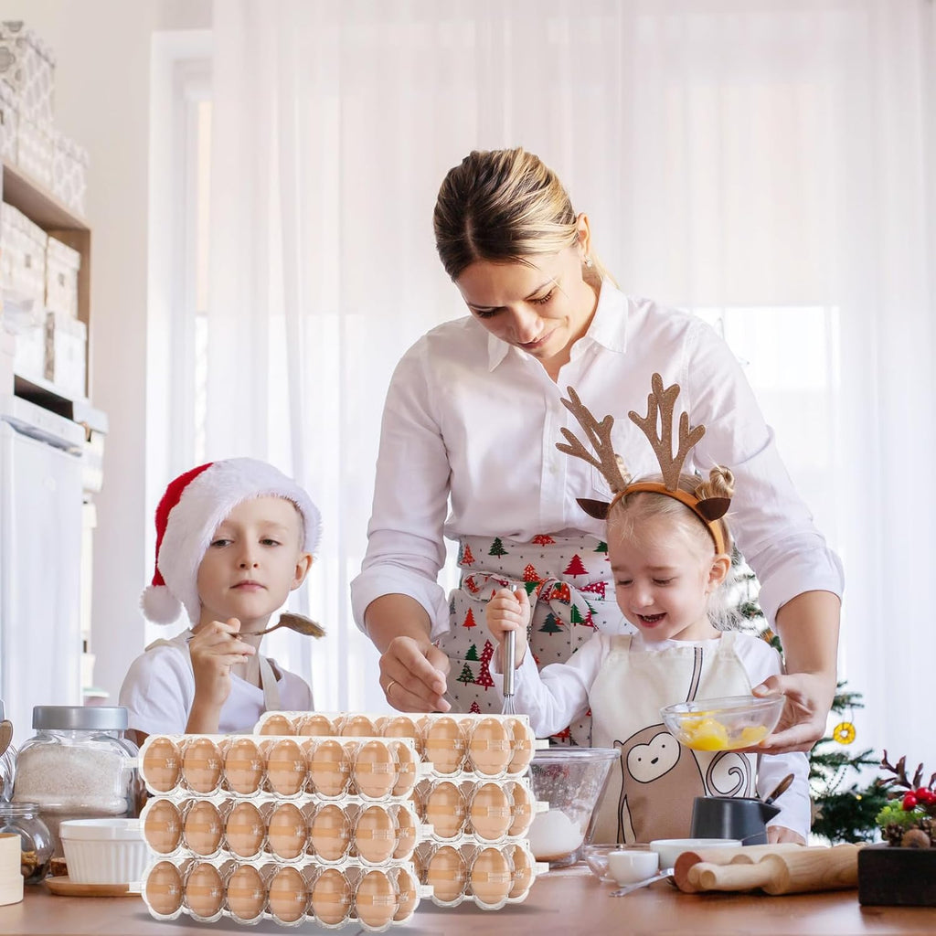 120 Pack Plastic Egg Cartons Cheap Bulk, 12 Count Clear Egg Containers for Fresh Chicken Eggs, 3x4 Grids Refrigerator Egg Trays for Refrigerator Storage, Chicken Farm, Market Display & Commercial Use