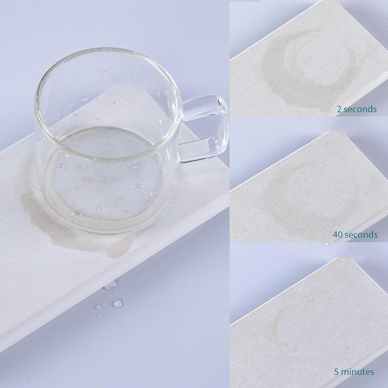 2 Pcs Water Absorbing Stone Trays, Kitchen/Bathroom Sink Soap Dish, Diatomite Tray Used for Hand Soap & Cosmetic Bottles in The Modern Home, 3.15" W x 8.7" L, White