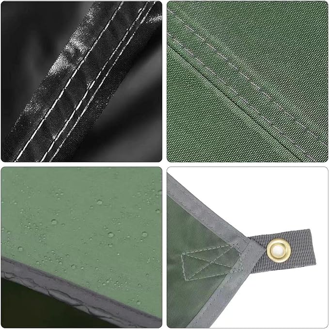 Wind Tour Portable Multifunctional Outdoor Camping Traveling Awning Backpacking Tarp Sunshade Lightweight UV Protection and PU 3000mm Waterproof Rain Fly Tarp Shelter (118 * 118 inches)