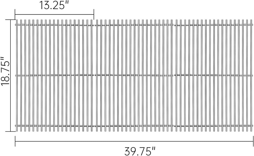 Kalomo Grill Grates Parts for Weber Genesis Grill 66803, 66096, Weber Genesis II E-610, Genesis II LX E-640 S-640, CSE-315, CSS-315, 18”Stainless Steel Grids BBQ Gas Grill Replacement Parts