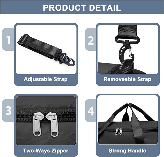 Small Gym Bag for Women, Travel Duffle Bag Carry On Weekender Bag with Shoe Compartment