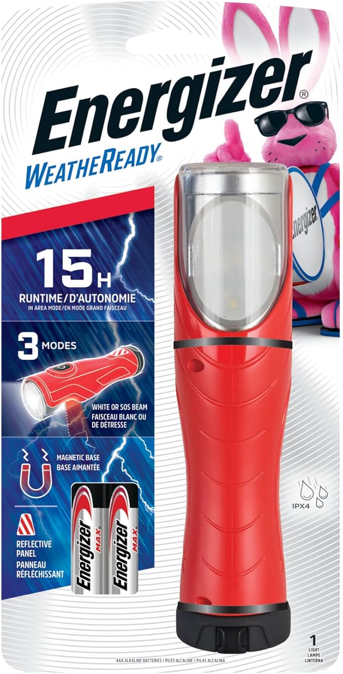 Energizer WeatherReady Floating Handheld LED Light, 100 Lumen, IPX7 Waterproof, Durable Plastic LED Flashlight, Great Waterproof Flashlight, Batteries Included