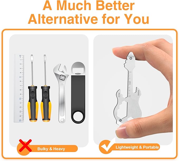 12 in 1 Keychain Multi-tool, Gifts for Men Boyfriend Dad, Father's Day Birthday Gifts, Mini EDC gadgets Tool Gear Bottle Opener for Camping Survival