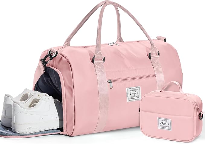 Gym Bag Womens,Travel Duffel Carry on Bag Sport Tote Bag Weekend Overnight Bag