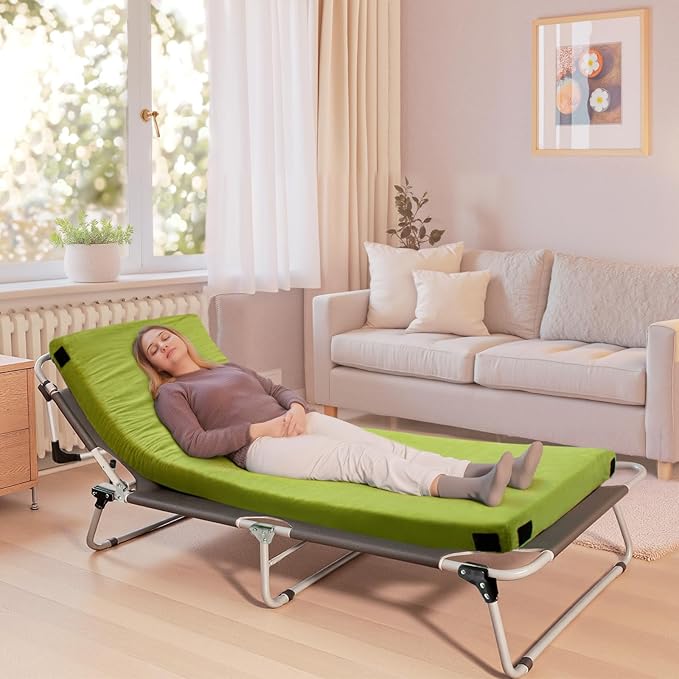 3 Inch Thick Memory Foam Sleeping Pad Camping Mattress,Portable Roll up Mattress-Car/Tent/Cot/Floor,Comfortable Sleeping Mats for Guests Kids Adult Sleepover