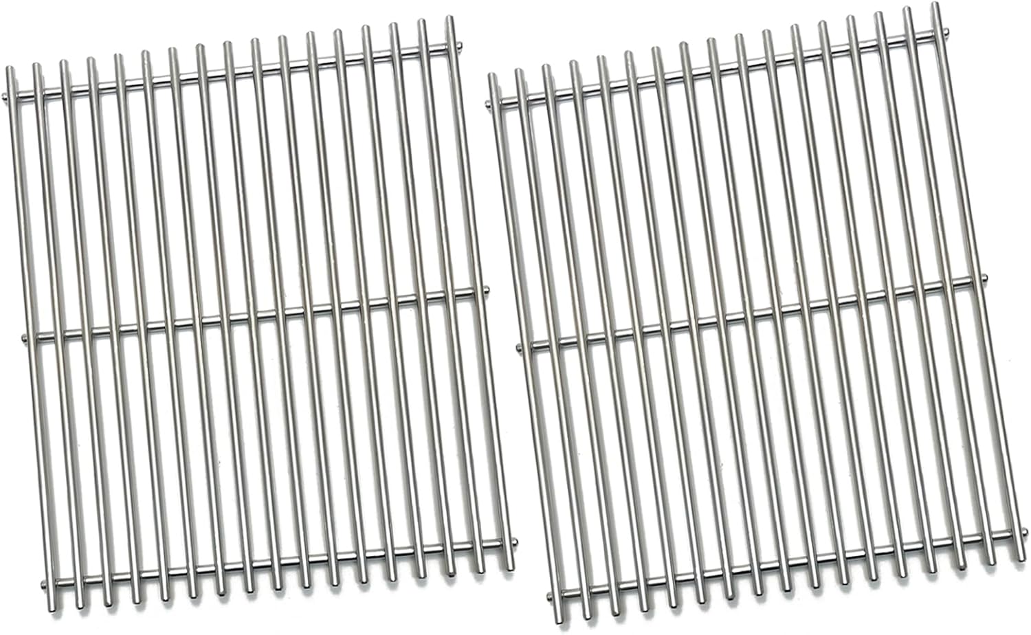 15" Stainless Steel 2 Grid Grates Replacement Parts for Broil King 9865-54, 9453-57, 9453-54, 9453-64, 9869-74c, 945584 Broil-Mate, Huntington, Crown, Sterling 20, 20B, 40, 70, 90 Gas Grill