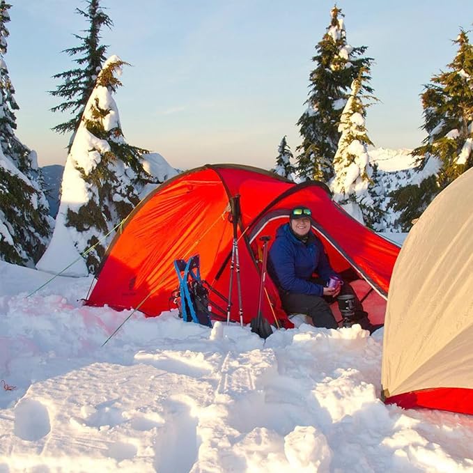 Geertop Portable 2 Person 4 Season Tent Waterproof Backpacking Tent Double Layer All Weather for Camping Hiking Travel Climbing Mountaineering - Easy Set Up