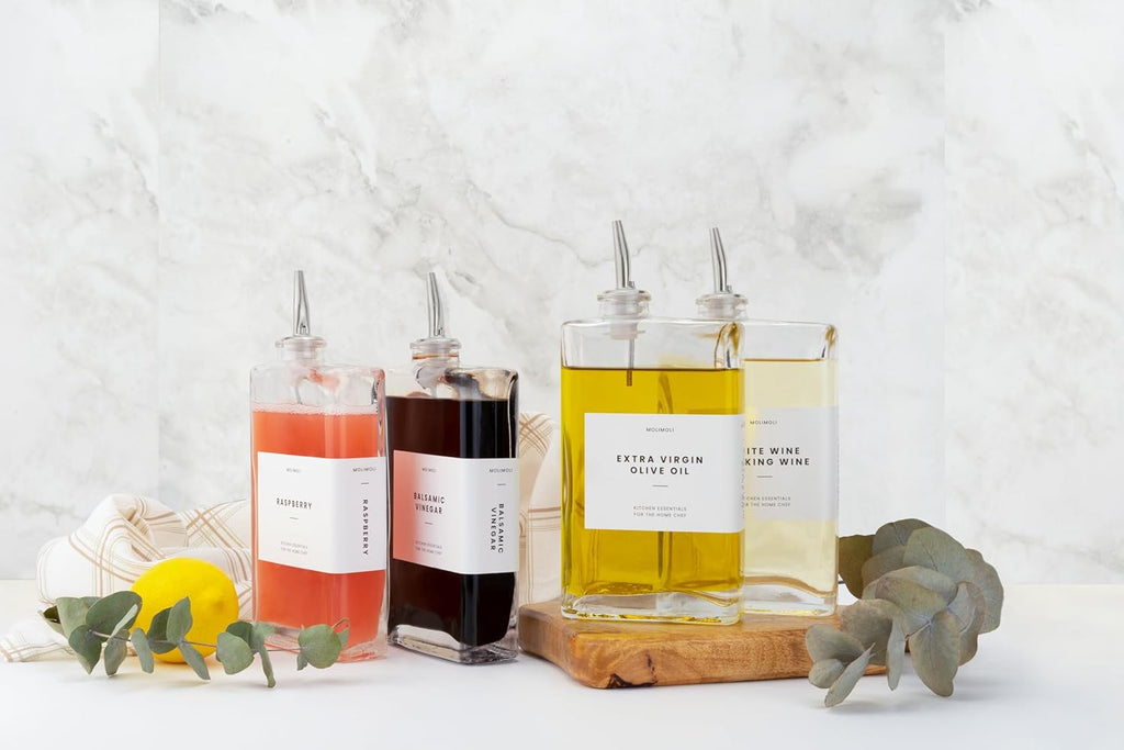 Molimoli Pour Spout Made of Stainless Steel with Automatic Anti-Oxidation Mechanism, Bottle Pourers for Alcohol and Liquor, Olive Oil Dispenser Spout, Wine Pourer Spout,Pack of 4,Silver