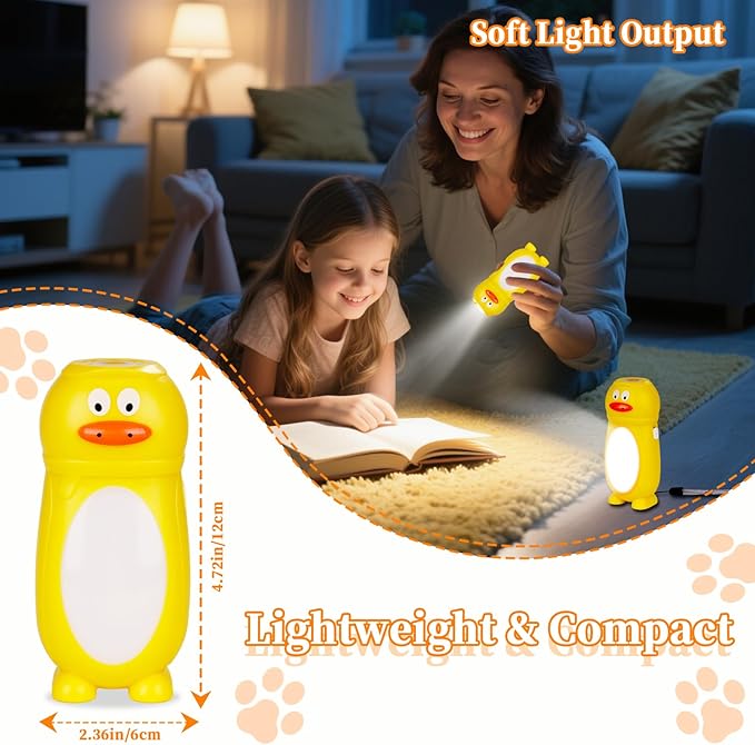 KunHe 4 Pack Animal Flashlights Stocking Stuffers Kids Small Mini LED Flashlight Camping Essentials for Kids Toddlers Lantern Cute Flashlight Christmas Gift for Girls Boys