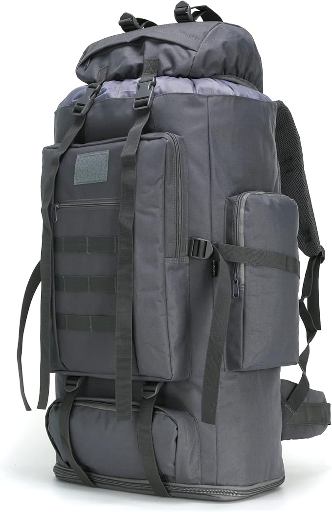 100L Tactical Military Backpack for Men - Waterproof Hiking & Hunting Pack with MOLLE System, Adjustable Suspension, Survival Gear Compartment - Outdoor Camping, Trekking Travel Backpack