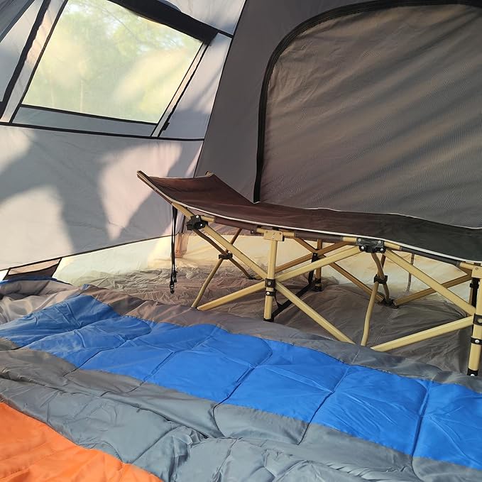 1/2/3/4 Person Pop-Up Camping Tent, Instant Setup Family Tent with Double Layer & Large Mesh Windows, Portable for Hiking, Backpacking & Outdoor Adventures, Waterproof & Windproof