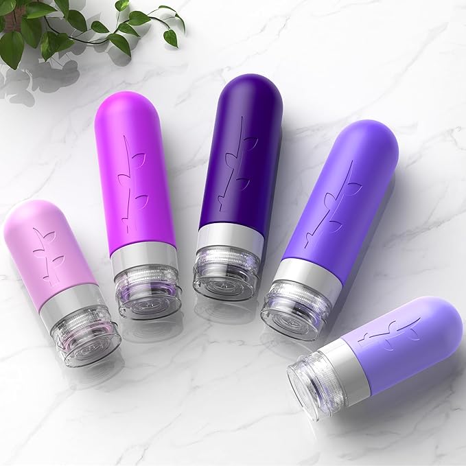 19 Pack travel Bottles for Toiletries, Silicone TSA Approved Travel Size Containers for toiletries Leak Proof Refillable Travel Accessories for Shampoo Conditioner Lotion