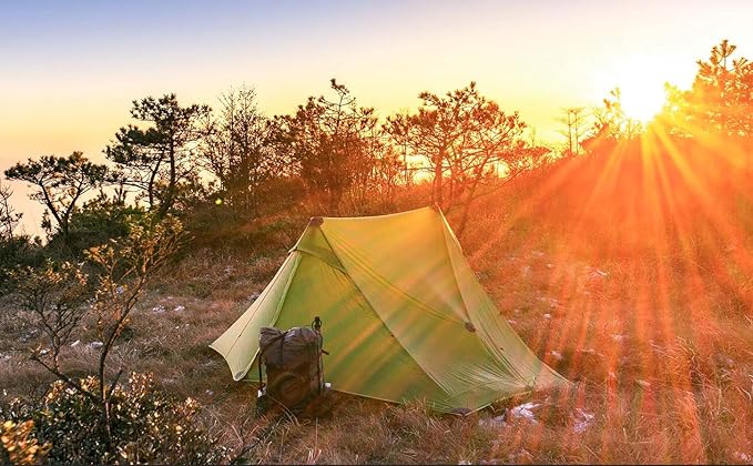 3F UL Gear Lanshan PRO Lanshan Ultralight Tent 4 Season Backpacking Tent for 1 Person, Waterproof Professional Tents for Camping, Trekking, Kayaking, Climbing, Hiking