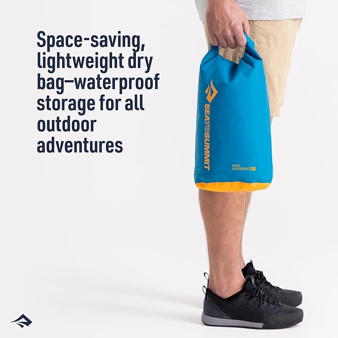 Sea to Summit eVac Dry Bag, Roll-Top Compression Sack, 20 Liter, Beluga Black