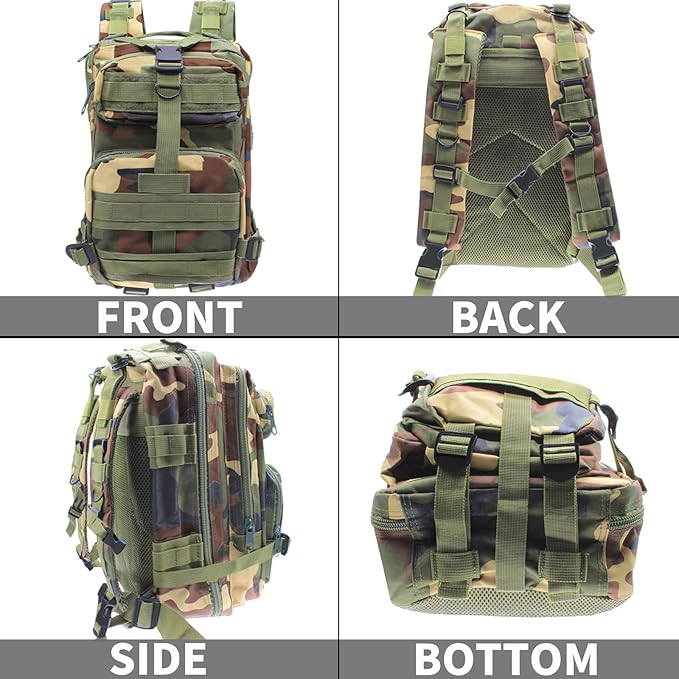 Lightweight Fishing Tackle Backpack Professional Water-Resistant All-in-One Rod Holder & Gear Storage