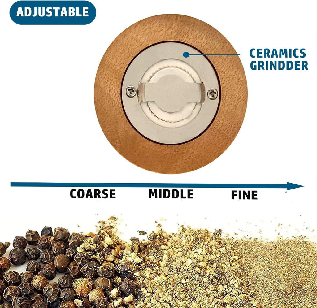 1-piece classic hand shake pepper mill gorgeous salt set, EP material acrylic, ceramic blades with adjustable coarse mill, enjoy your best freshly ground pepper sea salt (1 piece)