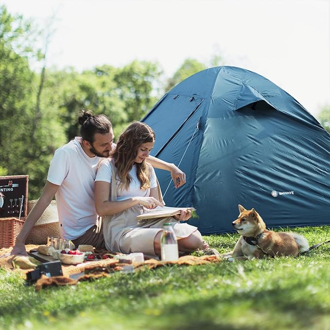 ShinHye Backpacking Tent for Camping, 1/2 Person Ultralight Backpacking Tent Easy Setup Tents Waterproof Lightweight Hiking Tents for Outdoor