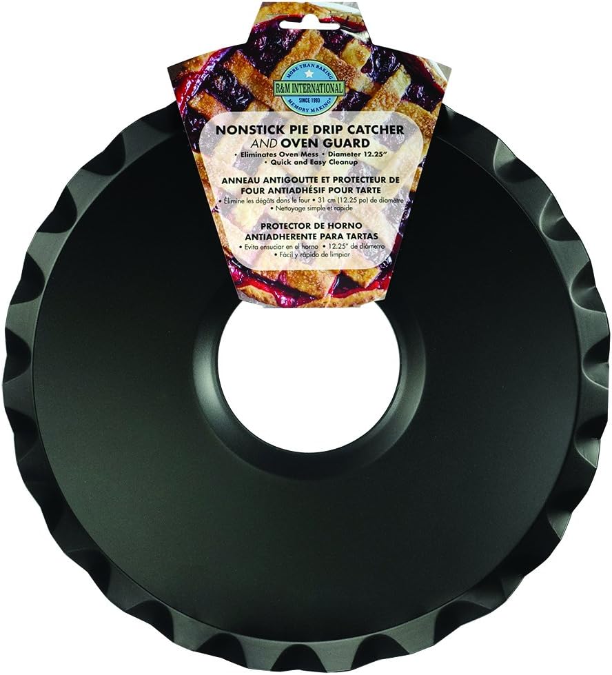 R&M International Non-Stick 12.25" Pie Drip Catcher and Oven Guard