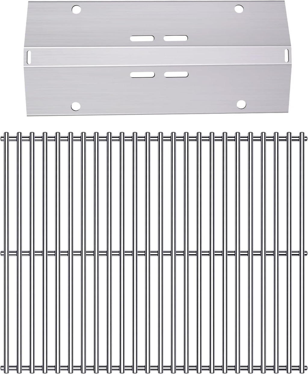 BBQ Grill Grates Replacement for Cuisinart Gas Grill CGG-200, CGG-220, CGG-240 Accessories, Stainless Steel Cooking Grate Grids Gas Grill Parts 18 Inch for All Foods Portable Gas Grillls