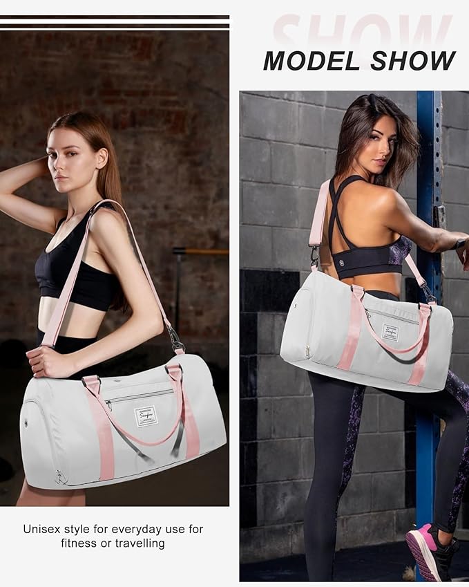 Gym Bag Womens,Travel Duffel Carry on Bag Sport Tote Bag Weekend Overnight Bag