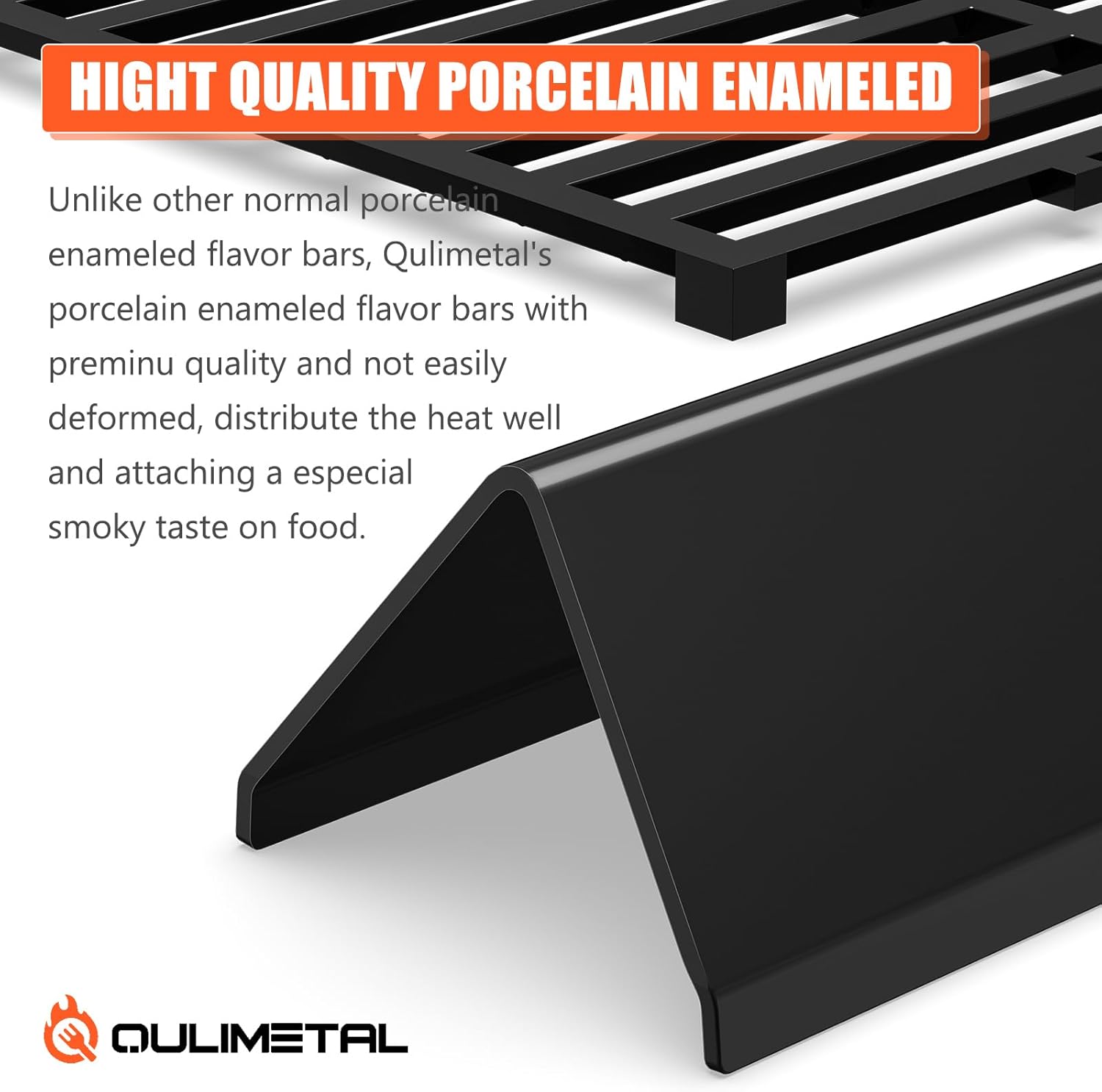 QuliMetal 7635 7637 Grill Replacements for Weber Spirit E-210, Spirit 200, GS4 Spirit II 200, Spirit II E-210 Series Grills with Front-Mounted Control, 15.3" Flavorizer Bars & 17.5" Grates