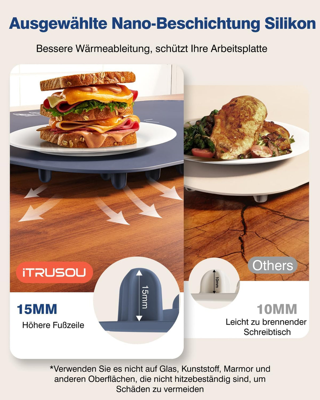 Food Warming Mat, iTRUSOU 27.5x16'' Electric Warming Tray with 7 Temp-Settings, Switchable Fahrenheit/Celsius, 99h Timer, Foldable Food Warmer Keep Food Warm at Buffet, Party, Sabbath, Daily Use