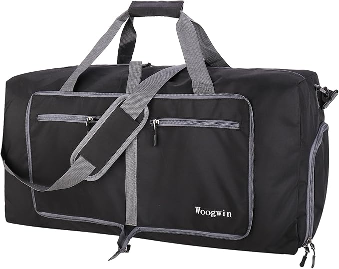 Woogwin Travel Duffel Bag Large Foldable Waterproof Overnight Bag for Beach Swim Bags Pool Sports Gym