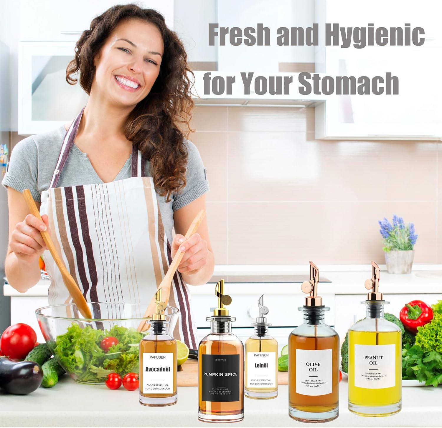 Pafusen 12 Pack Weighted Liquor Pour Spout, Auto Flip Olive Oil Dispenser Spout, Pour Spout for Liquor Bottles, Olive Oil Spout, Bottle Pourers for Alcohol Wine Syrup Home Bar Accessories Rose Gold