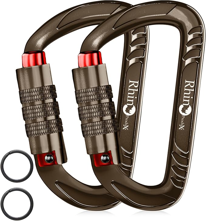 12kN (2697 lbs) Heavy Duty, Locking, Auto Locking, Wiregate Carabiner Clips, for Securing Pets, Outdoor, Camping, Hiking, Hammock, Dog Leash Harness, Keychains