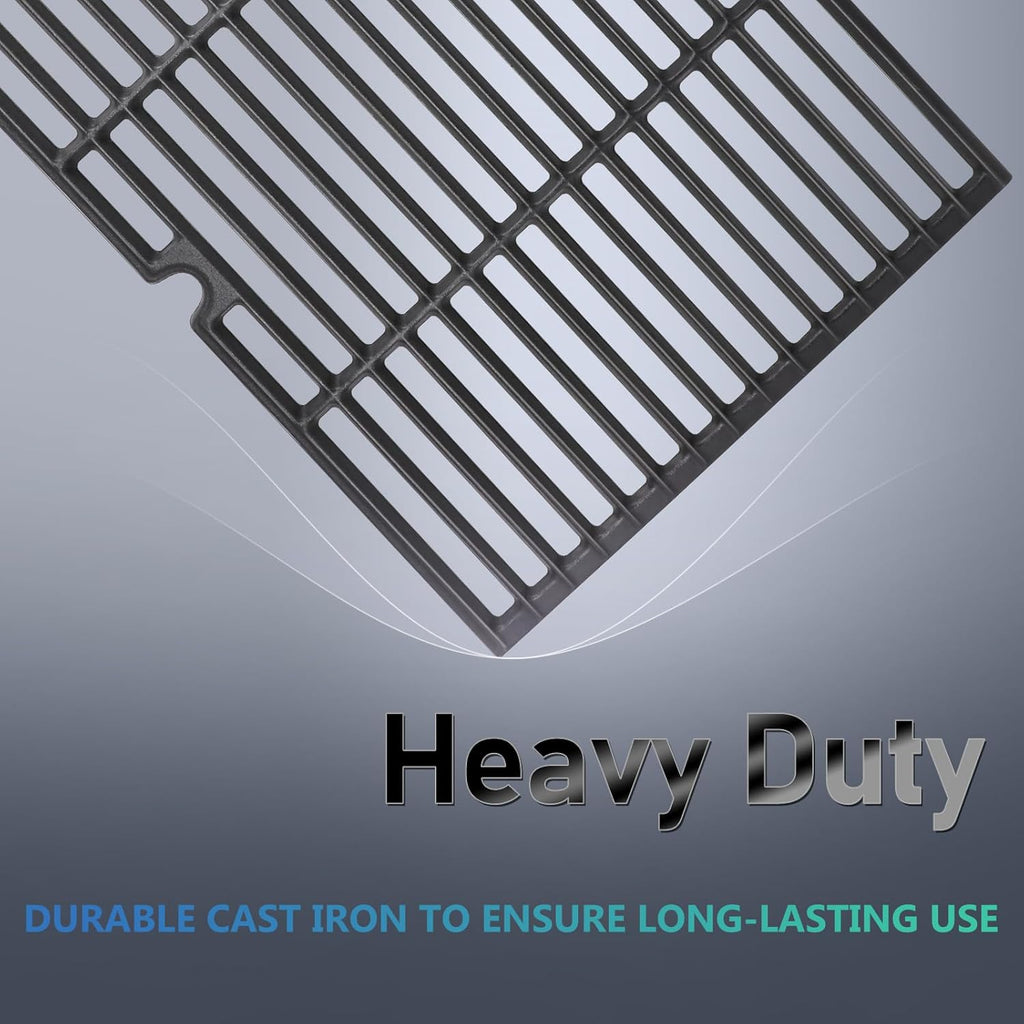 18 Inch Grill Grates Replacement for Charbroil 463268007, 463268008, 463257110, 463215513, Uniflame GBC750W, Master Forge GGP-2501, Thermos, Kenmore, Coleman Parts, Cast Iron BBQ Grill Cooking Grids.