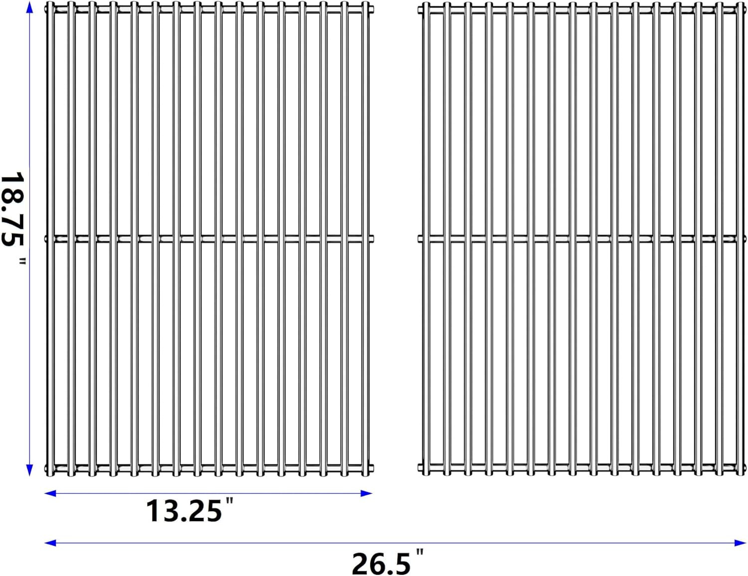 15/17/19 Inch Grill Cooking Grates Replacement for Weber Genesis II 300 and Genesis II LX 300 Series Gas Grills, Genesis II E&S 310 315 320 325 340