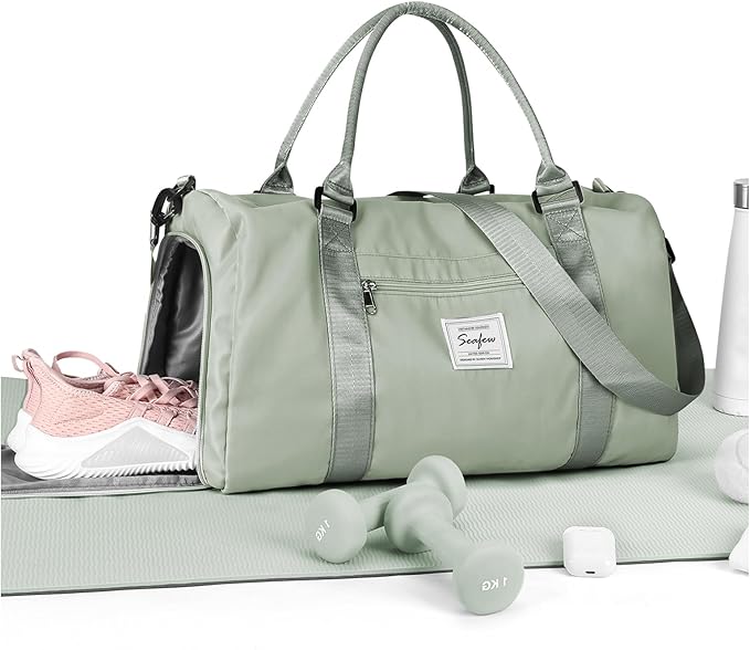 Gym Bag Womens,Travel Duffel Carry on Bag Sport Tote Bag Weekend Overnight Bag