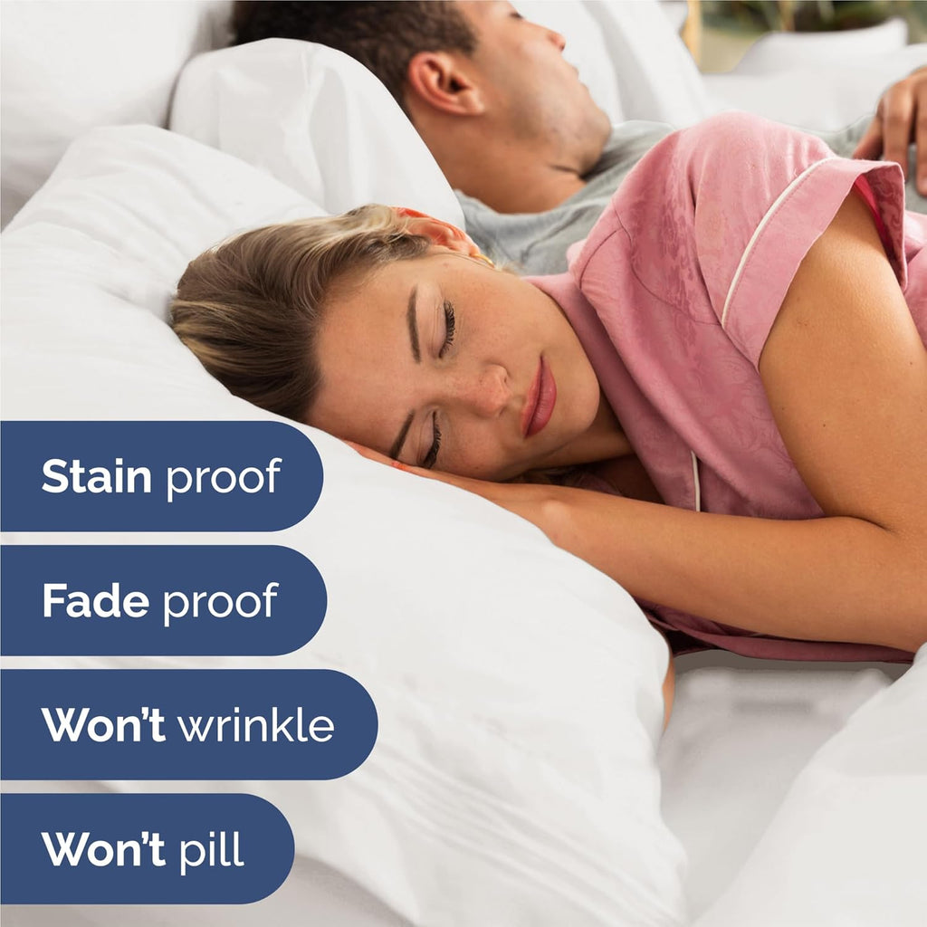 King Size 4 Piece Sheet Set - Comfy Breathable & Cooling Bed Sheets Set - Hotel Luxury Bedding for Women, Men, Kids, Teens, Boys & Girls - Deep Pockets, Soft, Wrinkle Free - Oeko-Tex - Antique White