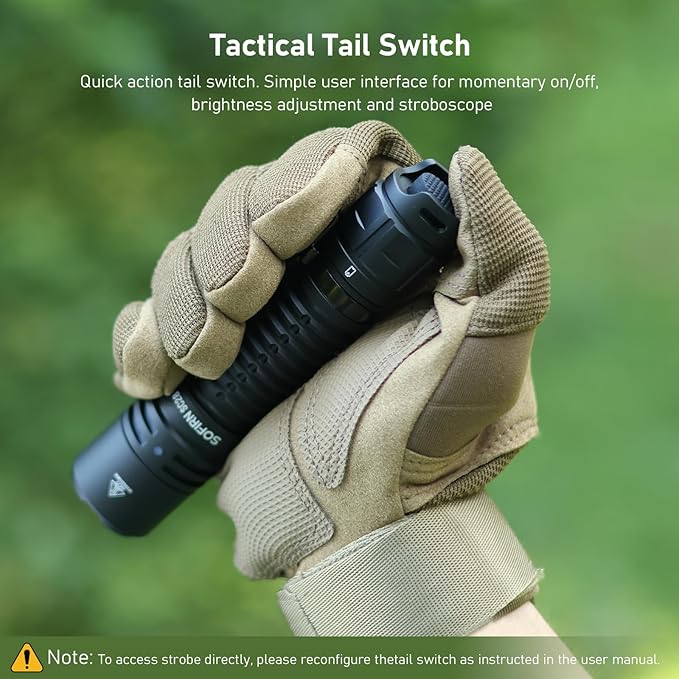sofirn SC28 LED Tactical Flashlight 2800 Lumens Rechargeable Flashlight for Camping and Hiking