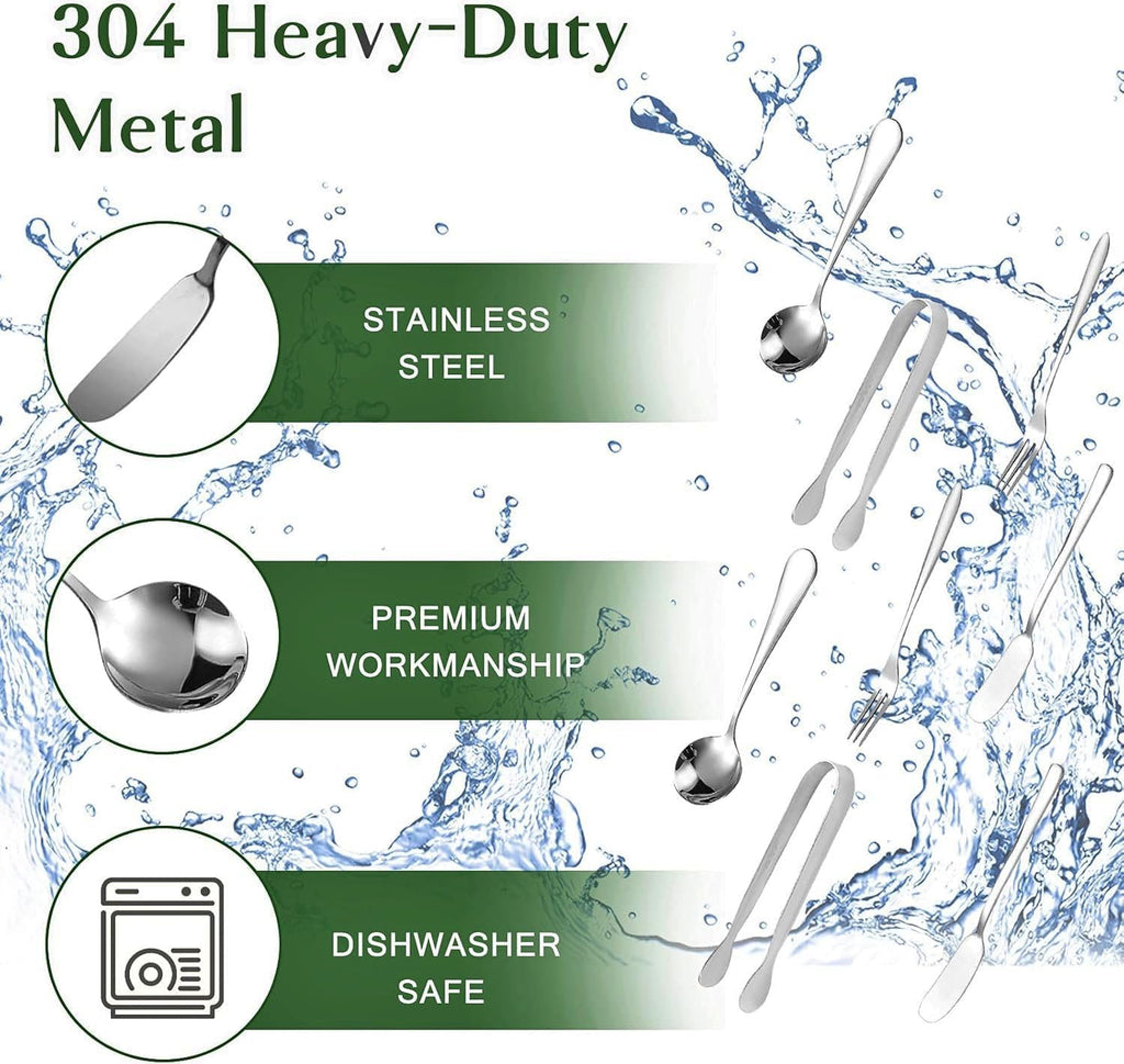 42 pcs Charcuterie Boards Accessories Cheese Knife Set with Wooden Handle, Charcuterie Utensils Gift with Butter Spreader, Forks, Spoons, Tongs, Honey Dipper and Tags for Party, Wedding